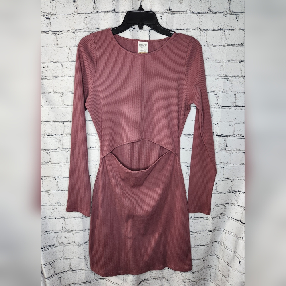 PINK Victoria’s Secret Cutout Long Sleeve Dress Morning‎ Rose Large